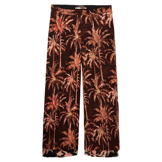 Снимка на SCOTCH&SODA WOMEN'S Extra wide sheer pants with layered prints