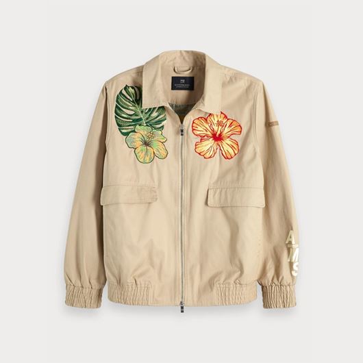 Снимка на SCOTCH&SODA MEN'S Seasonal short jacket with floral embroidery