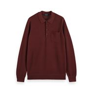 Снимка на SCOTCH&SODA MEN'S KNITTED LONG-SLEEVE POLO CONTAINS RECYCLED POLYESTER