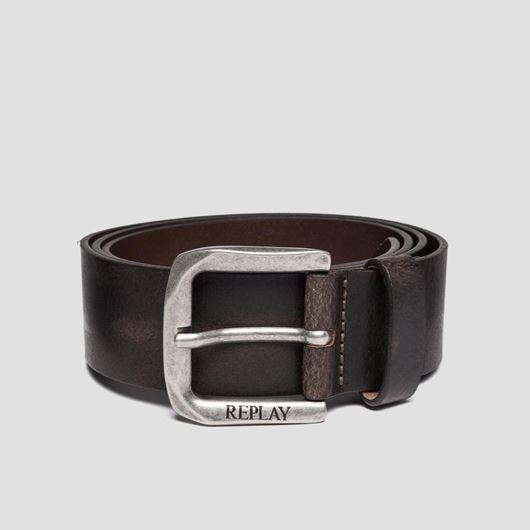 Снимка на REPLAY MEN'S LEATHER BELT WITH SQUARED BUCKLE