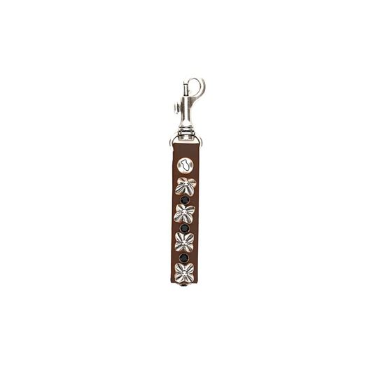 Снимка на CAMPOMAGGI WOMEN'S KEYCHAIN BELLA DI NOTTE IN WINE RED LEATHER WITH STUDS