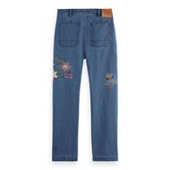 Снимка на SCOTCH&SODA MEN'S SAKURA - THE VERVE DENIM PANT WITH ARTWORK DETAILS