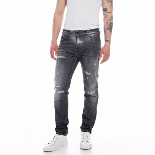 Снимка на REPLAY MEN'S AGED ECO 10 YEARS SLIM TAPERED FIT MICKYM JEANS
