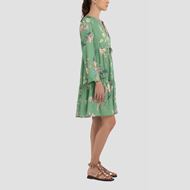 Снимка на REPLAY WOMEN'S SATIN SHIRT-DRESS WITH TROPICAL PRINT