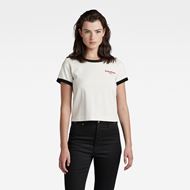 Снимка на G-STAR RAW WOMEN'S CROPPED BABY BROTHER RINGER T-SHIRT