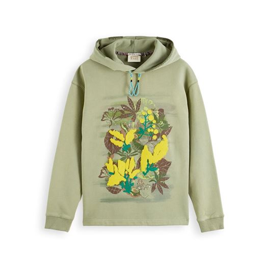 Снимка на SCOTCH&SODA MEN'S WORKED-OUT ARTWORK HOODIE