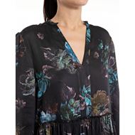 Снимка на REPLAY WOMEN'S VISCOSE SHIRT-DRESS WITH ALL-OVER FLORAL PRINT