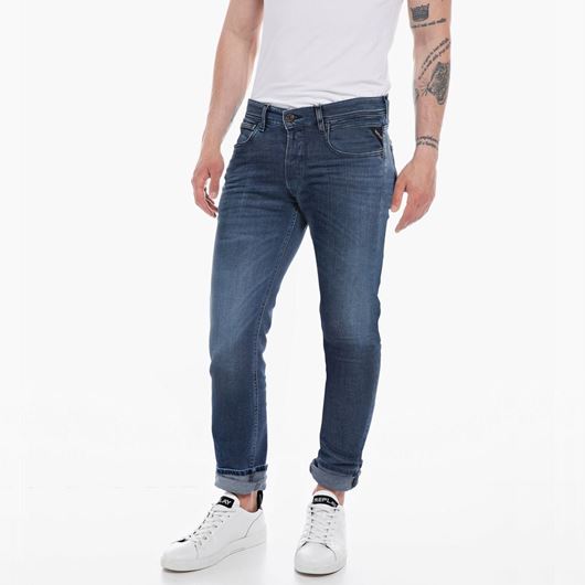 Снимка на REPLAY MEN'S STRAIGHT FIT GROVER HYPERFLEX CLOUDS JEANS