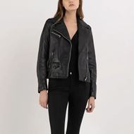 Снимка на REPLAY WOMEN'S SLIM FIT LEATHER JACKET IN CRUST LEATHER