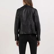 Снимка на REPLAY WOMEN'S SLIM FIT LEATHER JACKET IN CRUST LEATHER