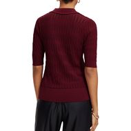 Снимка на SCOTCH&SODA WOMEN'S POINTELLE COLLARED KNITTED TEE