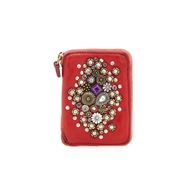 Снимка на CAMPOMAGGI WOMEN'S WALLET AFRODITE IN RED LEATHER WITH STUDS AND RHINESTONES