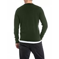 Снимка на REPLAY MEN'S SWEATER IN COTTON AND CASHMERE WITH PRINT