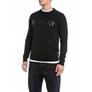 Снимка на REPLAY MEN'S SWEATER IN COTTON AND CASHMERE WITH PRINT