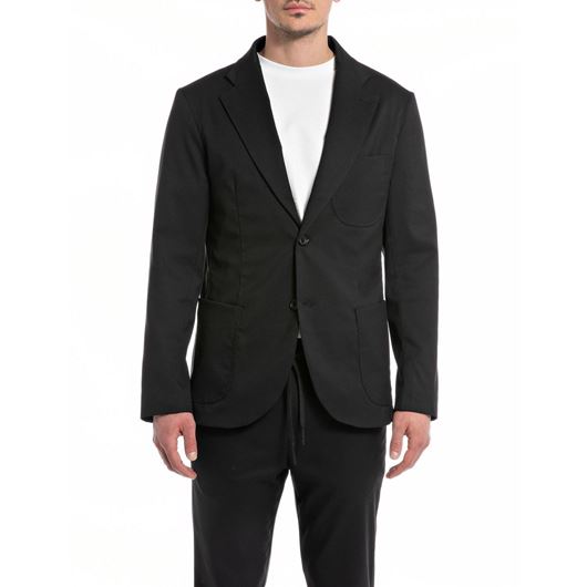 Снимка на REPLAY MEN'S SMART BUSINESS SINGLE-BREASTED JACKET WITH DOBBY PATTERN