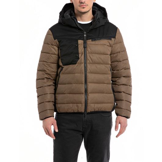 Снимка на REPLAY MEN'S RIPSTOP NYLON QUILTED JACKET WITH HOOD