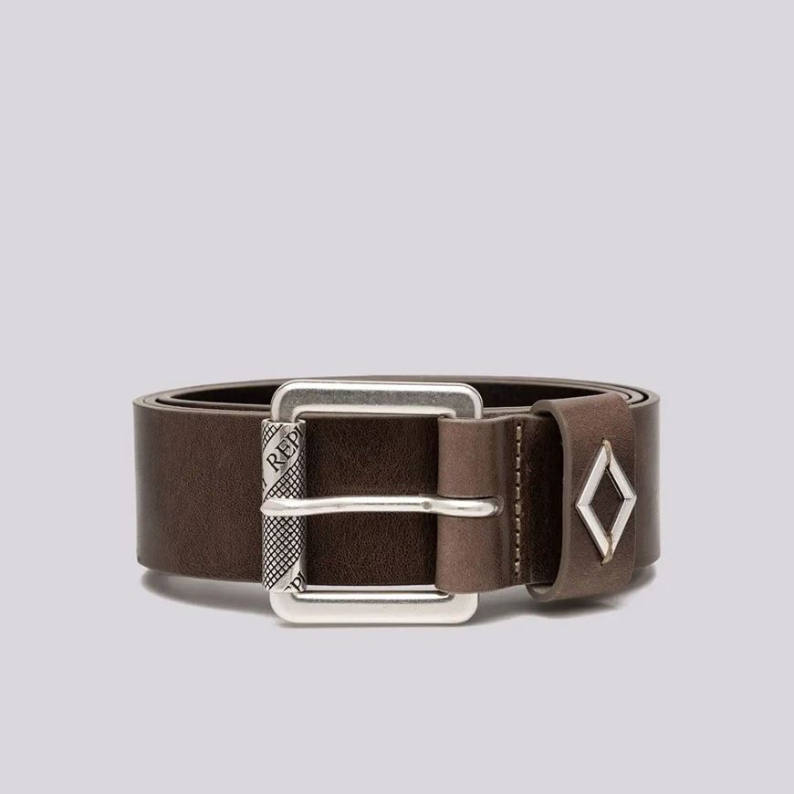 Снимка на REPLAY MEN'S LEATHER BELT WITH DIAMOND-SHAPED LOGO