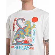 Снимка на REPLAY MEN'S T-SHIRT WITH CUSTOM GARAGE PRINT WITH TIGER AND SNAKE