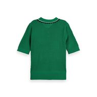 Снимка на SCOTCH&SODA WOMEN'S POINTELLE COLLARED KNITTED TEE