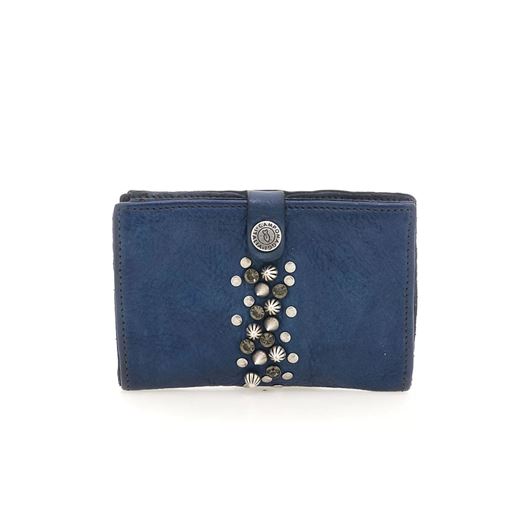Снимка на CAMPOMAGGI WOMEN'S WALLET BELLA DI NOTTE IN BLUE SAPPHIRE LEATHER WITH STUDS