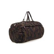 Снимка на CAMPOMAGGI TRAVEL BAG NATHAN IN CAMOUFLAGE FABRIC AND DARK BROWN LEATHER
