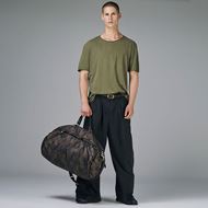 Снимка на CAMPOMAGGI TRAVEL BAG NATHAN IN CAMOUFLAGE FABRIC AND DARK BROWN LEATHER