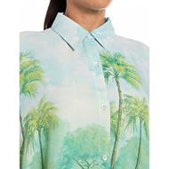 Снимка на REPLAY WOMEN'S RELAXED VISCOSE SHIRT WITH ALL-OVER PRINT