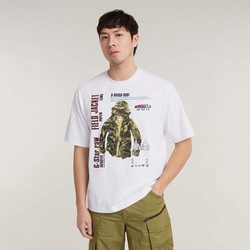 Снимка на G-STAR RAW MEN'S MODELKIT PRINT BOXY T-SHIRT