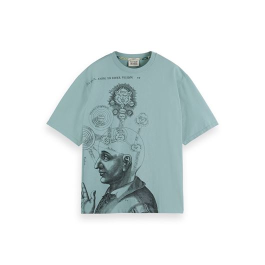 Снимка на SCOTCH&SODA MEN'S LOOSE FIT EMBASSY OF THE FREE MIND ARTWORK T-SHIRT