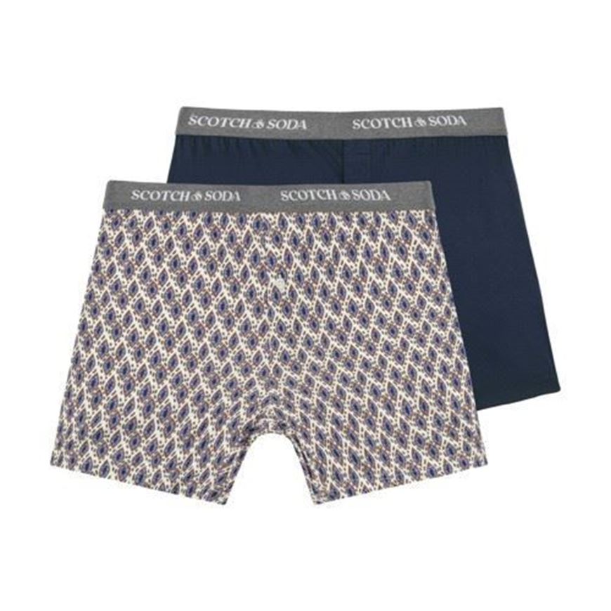 Снимка на SCOTCH&SODA MEN'S 2-PACK MENS COTTON MODAL KNIT BOXER BRIEF UNDERWEAR