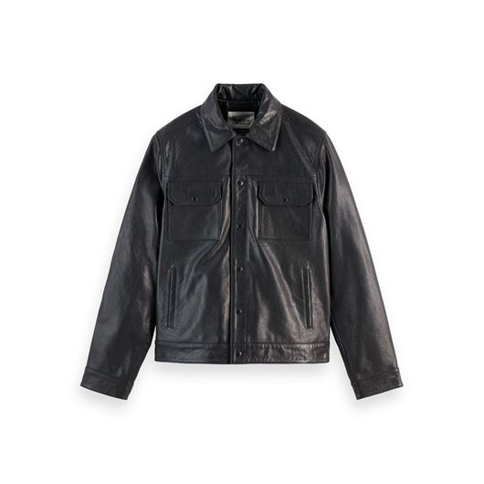 Снимка на SCOTCH&SODA MEN'S TRUCKER LEATHER JACKET