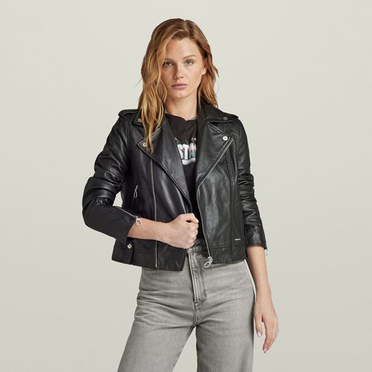 Снимка на G-STAR RAW WOMEN'S LEATHER BIKER JACKET