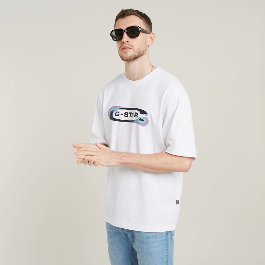 Снимка на G-STAR RAW MEN'S GRADIENT OLD SKOOL LOGO BOXY T-SHIRT