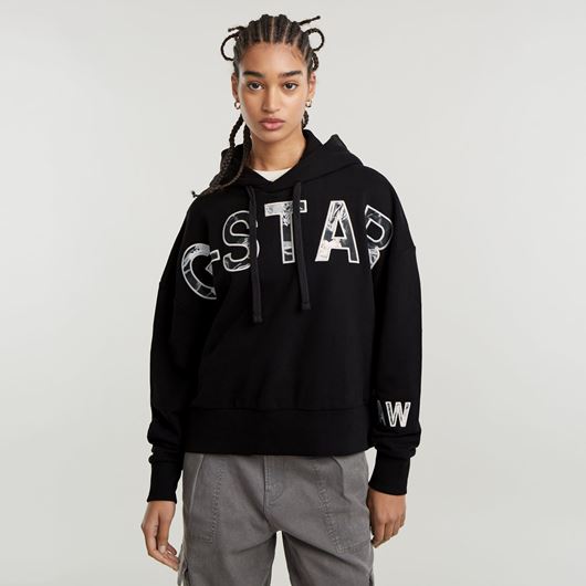 Снимка на G-STAR RAW WOMEN'S EMBRO PRINT OVS HOODED SWEATER