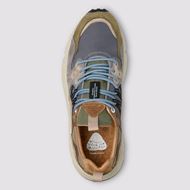 Снимка на FLOWER MOUNTAIN MEN'S YAMANO 3 MAN - SUEDE AND TECHNICAL FABRIC SNEAKERS - MILITARY-GREY-LIGHT BROWN