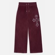 Снимка на JUICY COUTURE WOMEN'S JUICY CROSS JERRY WIDE LEG TRACK PANTS