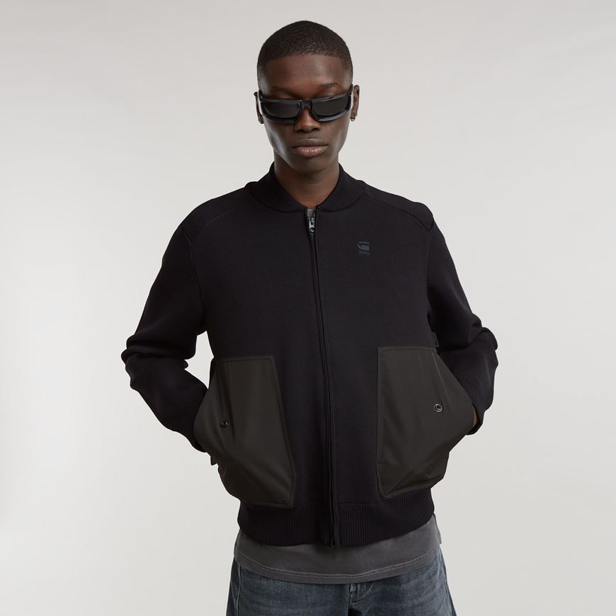 Снимка на G-STAR RAW MEN'S ENGINEERED MIX BOMBER KNIT