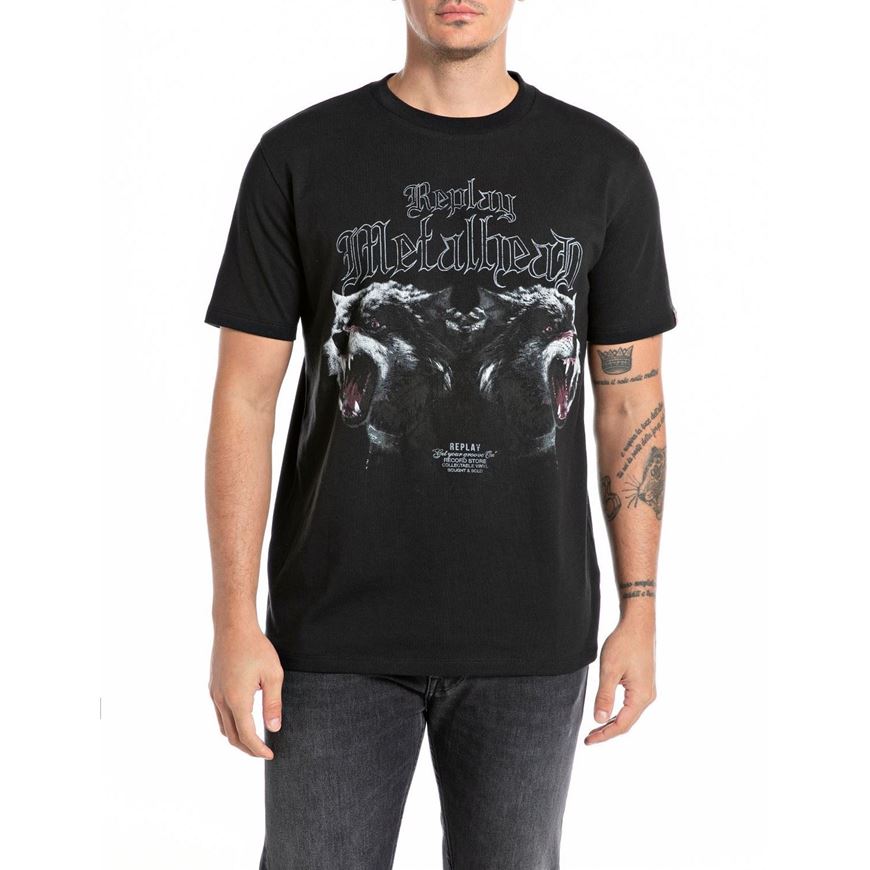 Снимка на REPLAY MEN'S T-SHIRT WITH WOLVES PRINT