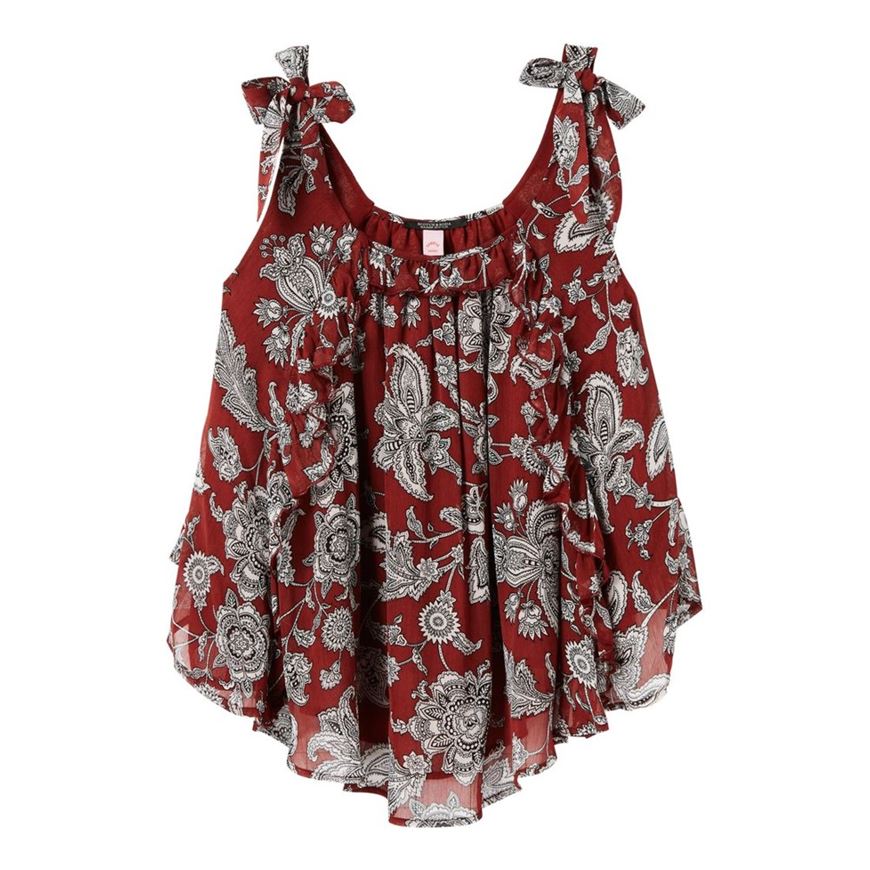 Снимка на SCOTCH&SODA WOMEN'S Printed tank top with ruffle details