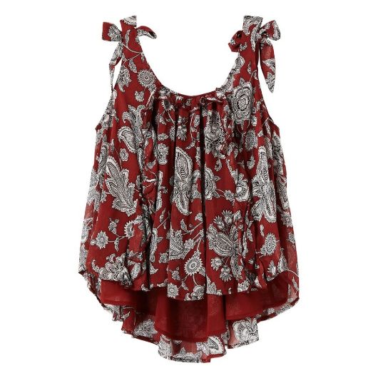 Снимка на SCOTCH&SODA WOMEN'S Printed tank top with ruffle details