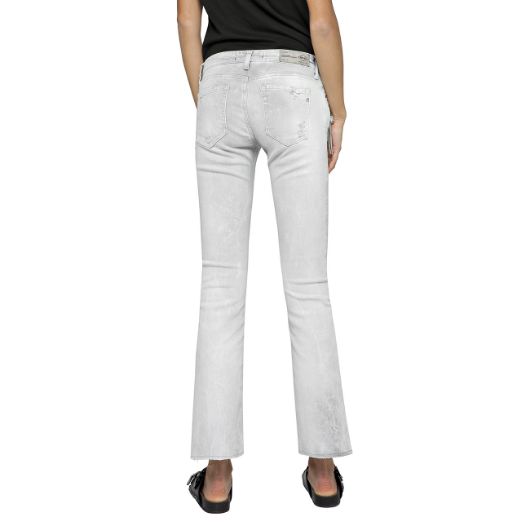 Снимка на REPLAY WOMEN'S DOMINIQLI FRONT ZIP CROPPED FIT JEANS WCA646.145.426.011