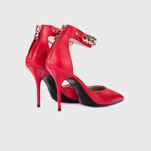 Снимка на LOVE MOSCHINO WOMEN'S HEARTS CHAIN HIGH DECOLLETE PUMPS