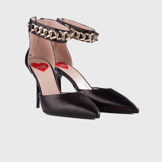 Снимка на LOVE MOSCHINO WOMEN'S HEARTS CHAIN HIGH DECOLLETE SHOES