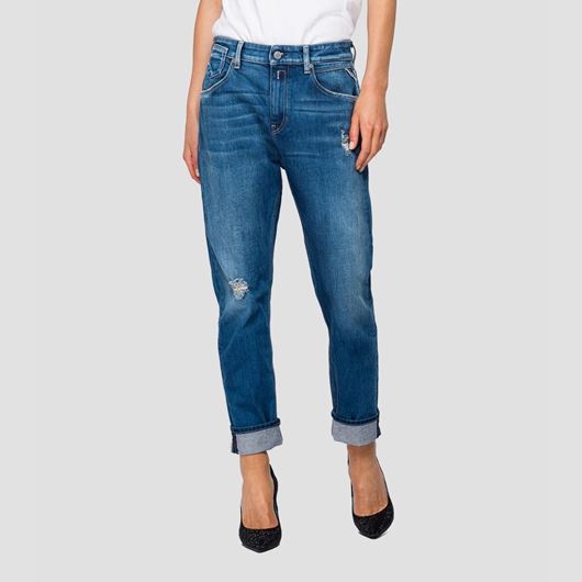 Снимка на REPLAY WOMEN'S BOY FIT MARTY ROSE LABEL JEANS