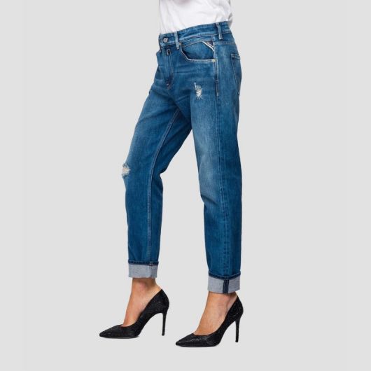 Снимка на REPLAY WOMEN'S BOY FIT MARTY ROSE LABEL JEANS