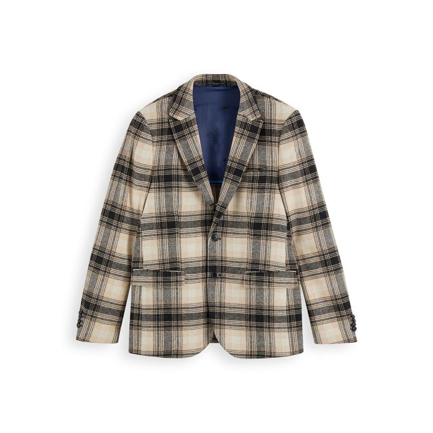 Снимка на SCOTCH&SODA MEN'S CLASSIC SINGLE-BREASTED NEPS WOOL-BLEND BLAZER