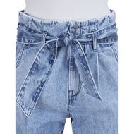 Снимка на REPLAY WOMEN'S DENIM CROPPED TROUSERS WITH RIBBON BELT