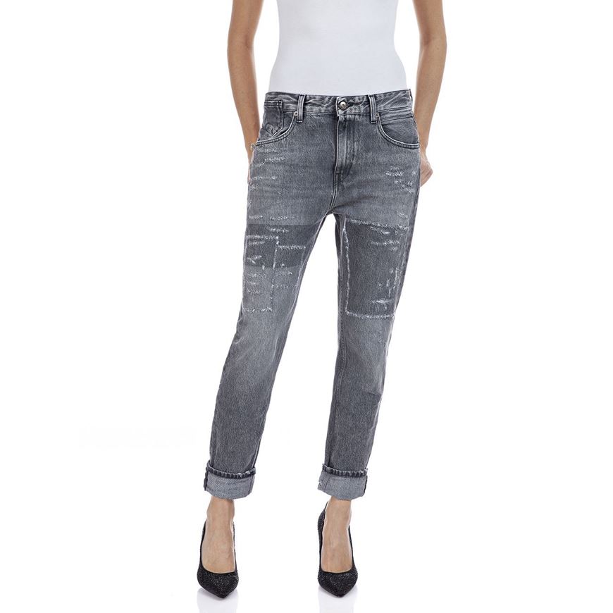 Снимка на REPLAY WOMEN'S BOY FIT MARTY ROSE LABEL JEANS