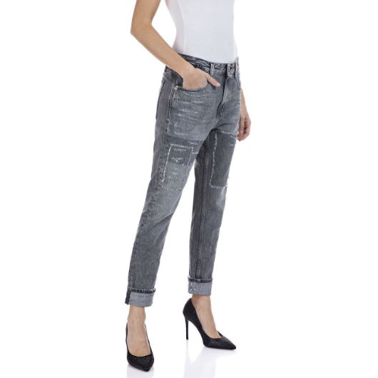 Снимка на REPLAY WOMEN'S BOY FIT MARTY ROSE LABEL JEANS