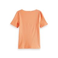 Снимка на SCOTCH&SODA WOMEN'S FITTED SQUARE NECK TEE IN RIB QUALITY